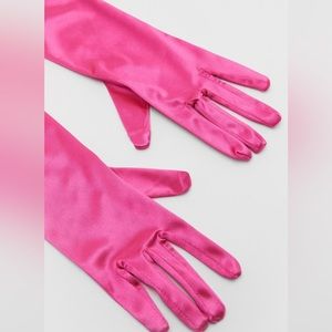 Longline satin gloves